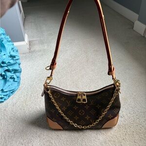 Louis Vuitton Brown and Gold Monogram Shoulder Bag